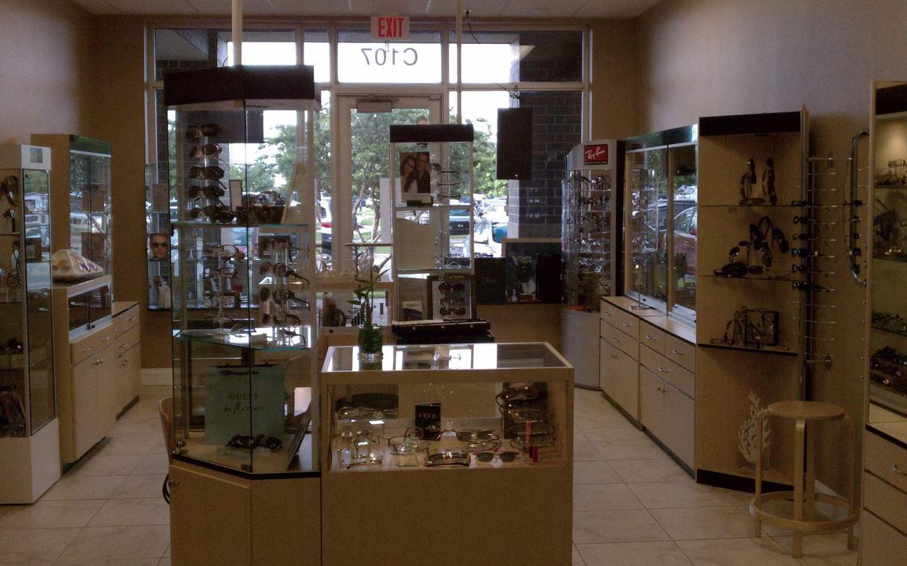 Boca Family Eye Care dispensary before the rebuild