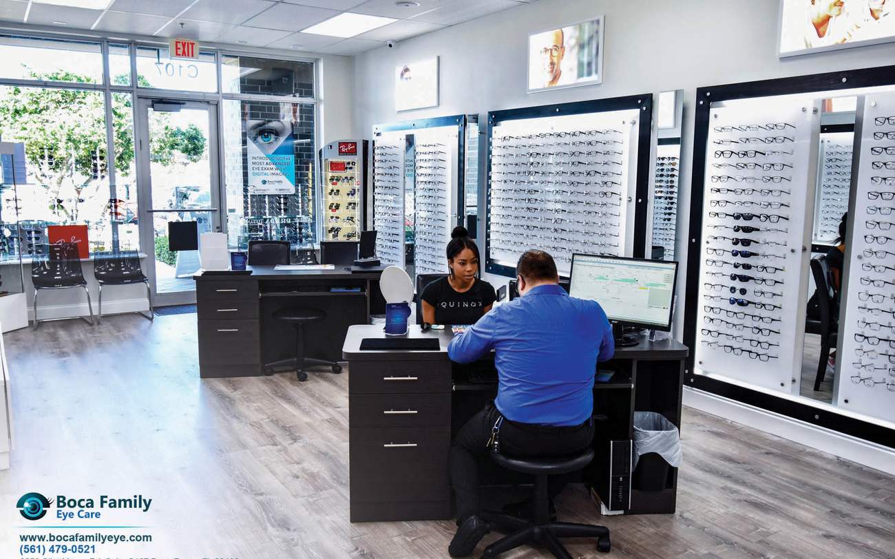 Boca Family Eye Care dispensary after the rebuild
